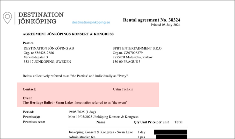 A close-up of a rental agreement

Description automatically generated