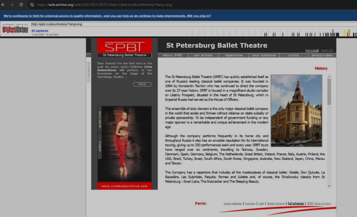 From Archive:                                     1. Can a world-famous Russian ballet from St. Petersburg suddenly become Czech?